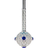 CHIC Blue Flower with round jeweled handle -  COMPACT