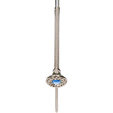 LUXE Teal Peacock with straight metal jeweled handle