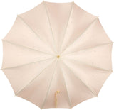 LUXE Swarovski encrusted ivory exterior with blush pink interior and antique jeweled handle